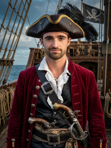 Capit'ain Robin, sur le bateau Morkorvent, prêt pour le hockey subaquatique